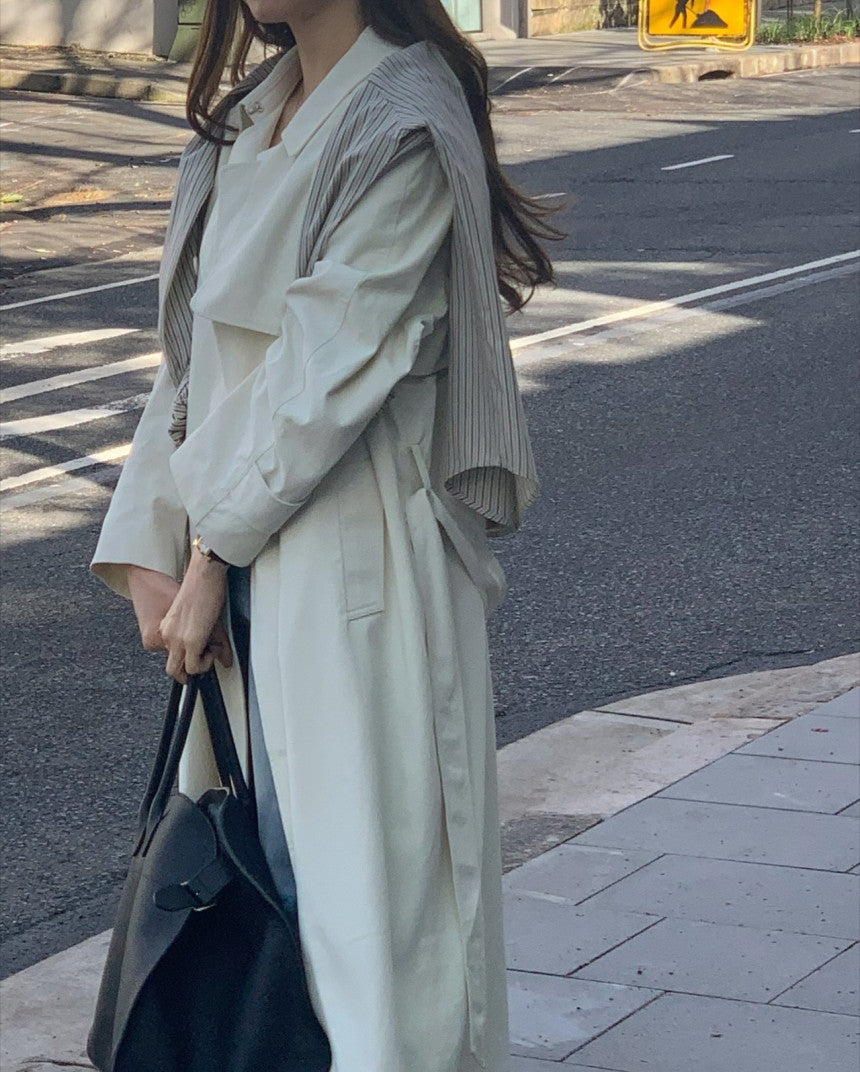 Hyde long trench coat-2col
