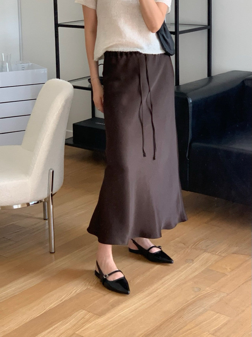 Cello satin skirt-3col/ショート丈あり