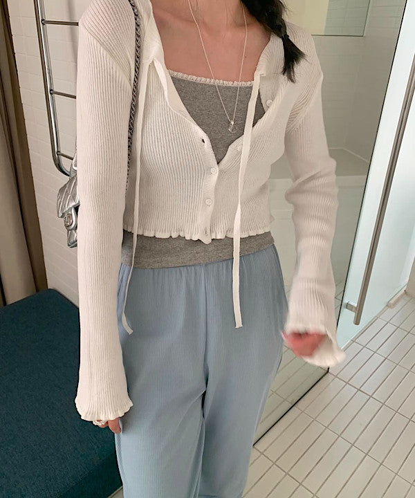 Summer rib cardigan-3col