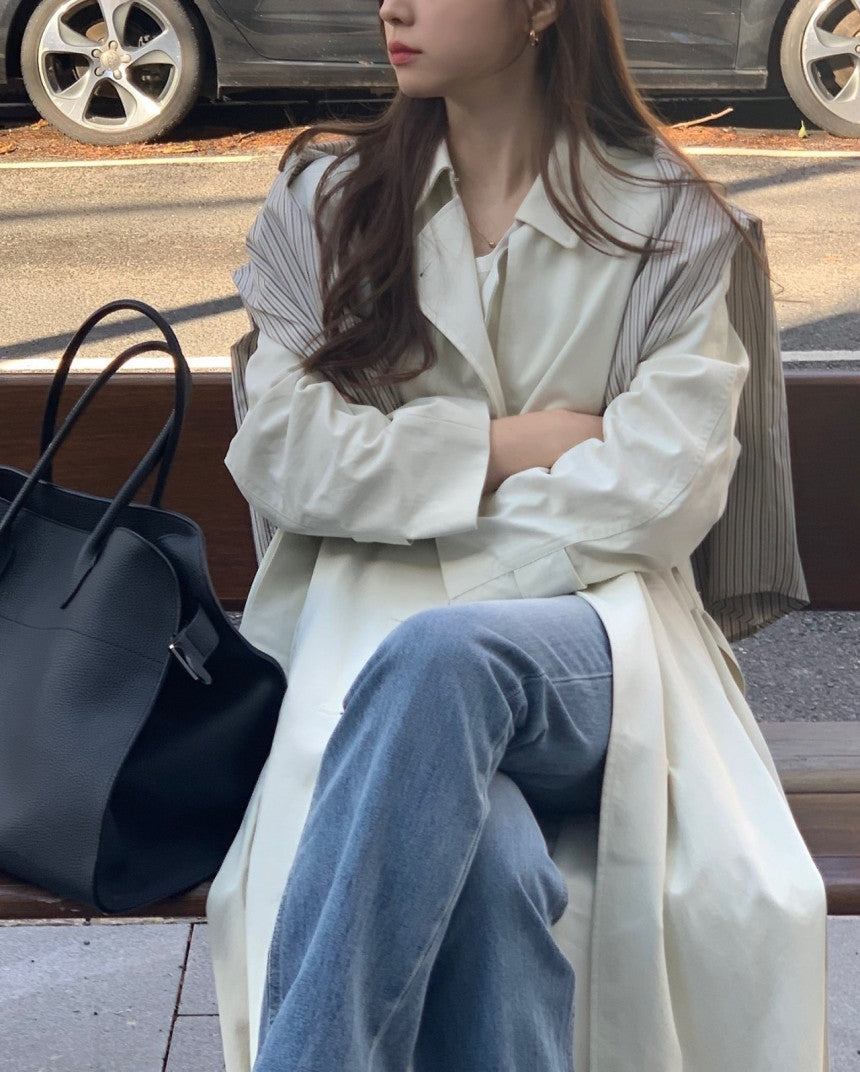 Hyde long trench coat-2col