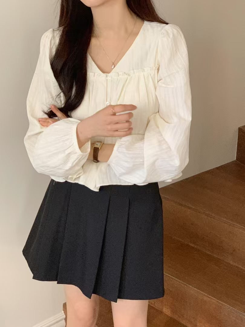 sweet lace blouse-2col