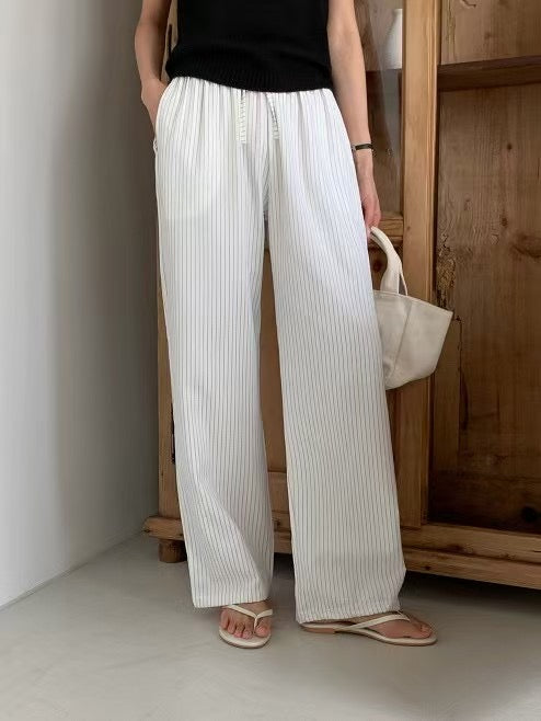 Winnie seersucker s.t banding pants-4col