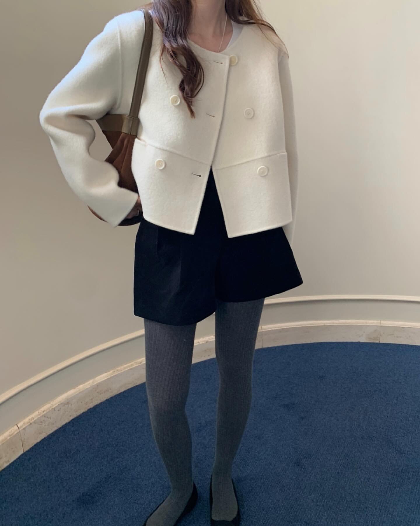 Mini short double handmade coat-3col