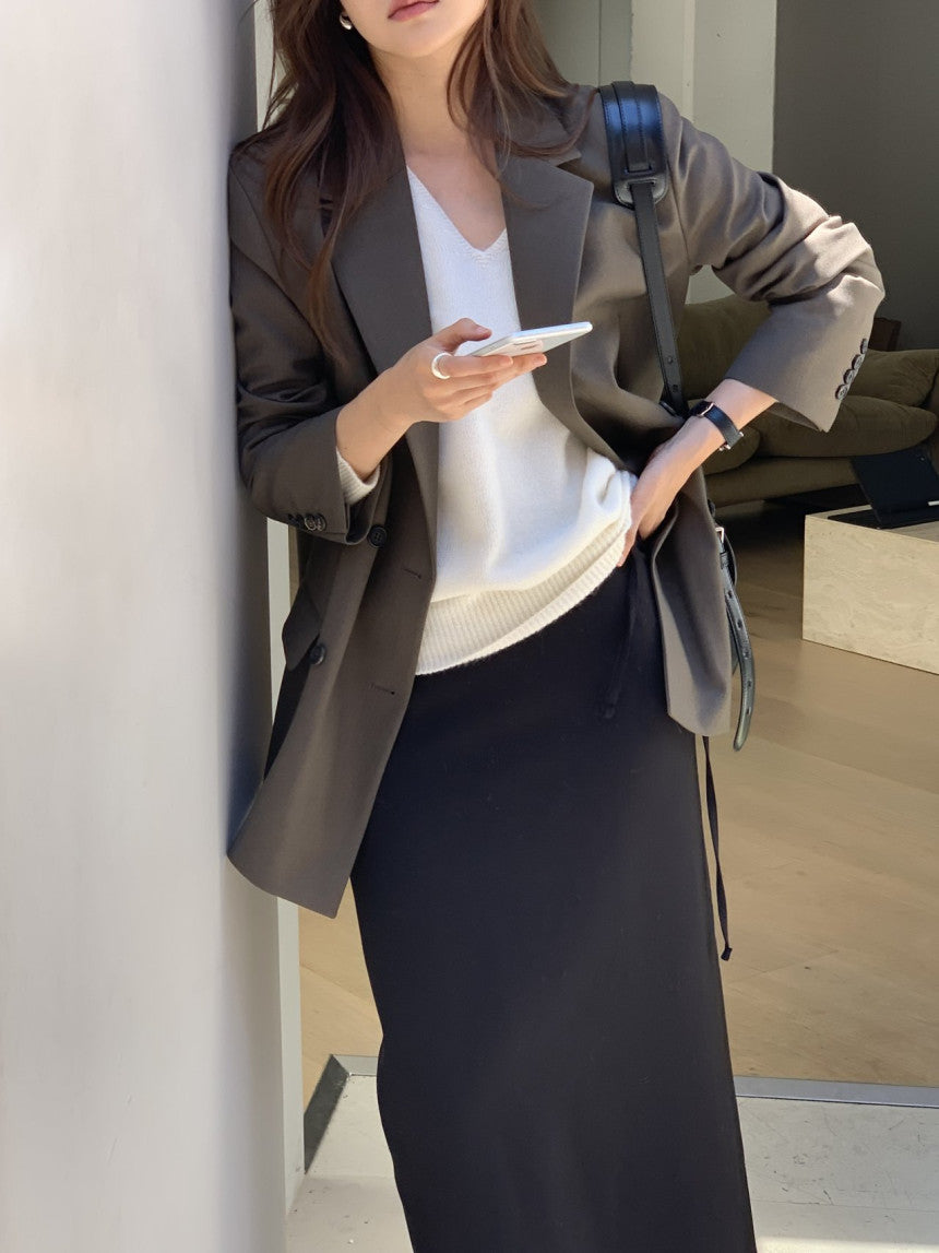 Sienna wool tailored double jacket