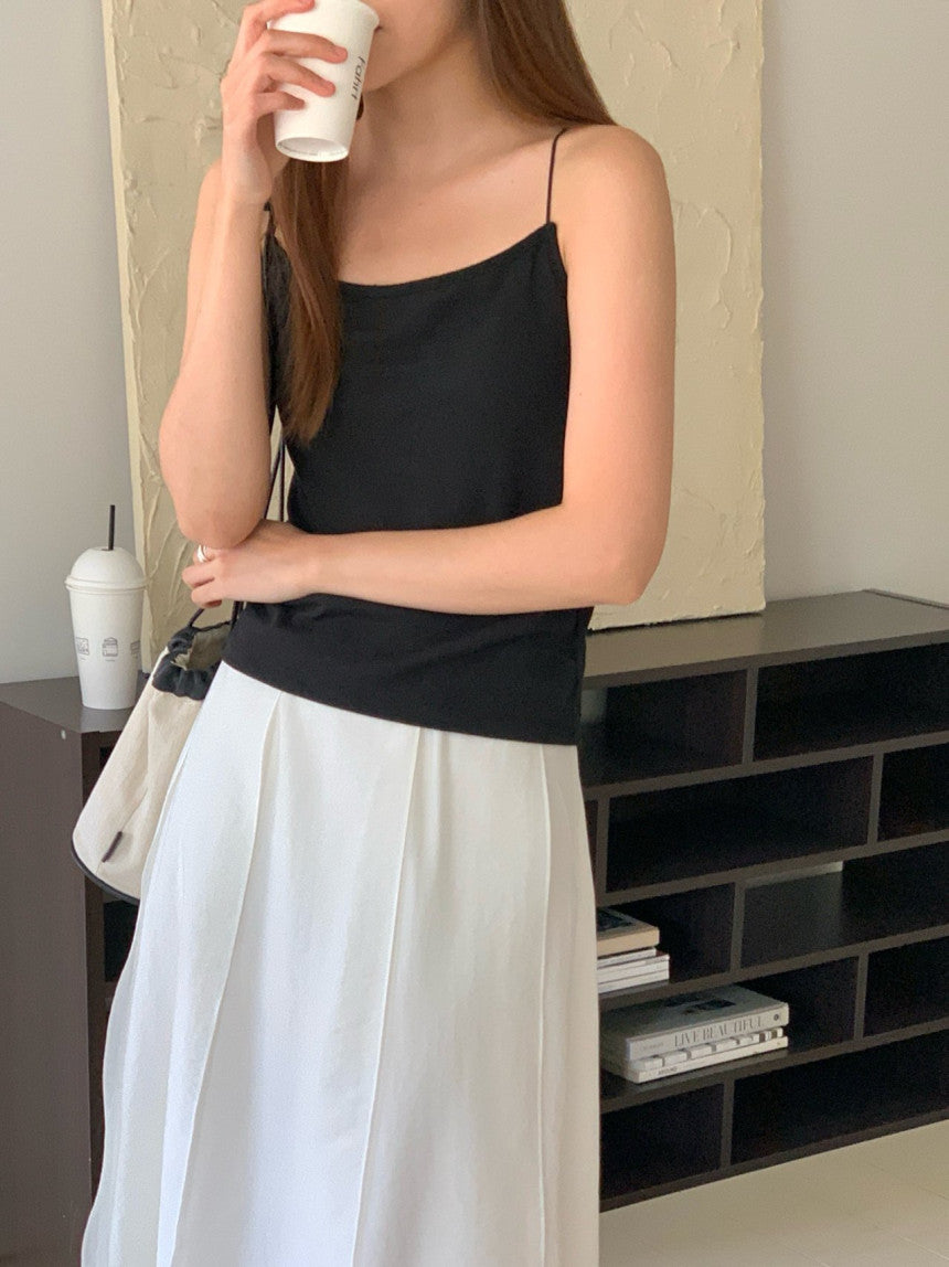 Boucle string sleeveless-4col