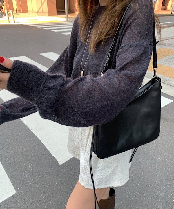 Slow loose alpaca knit-4col