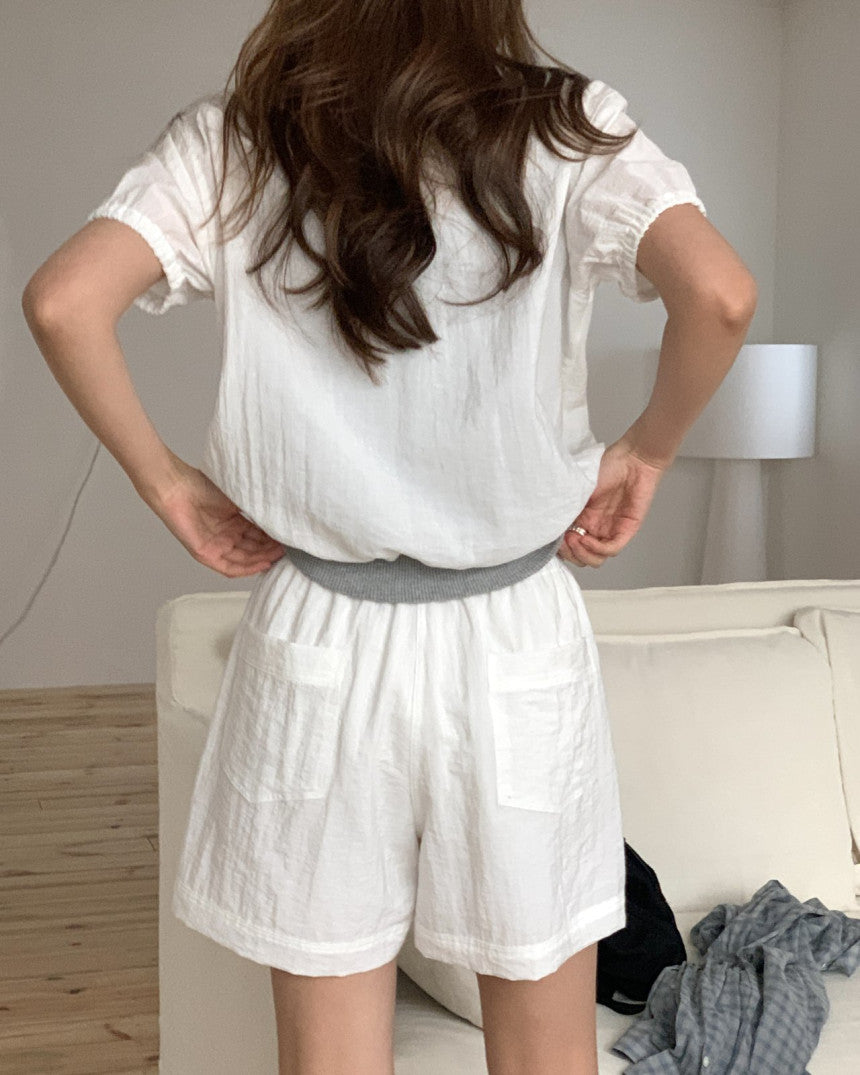 Kessie tencel banding pants-2col