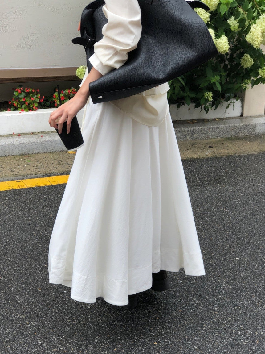 Firenze long flare skirt-2col