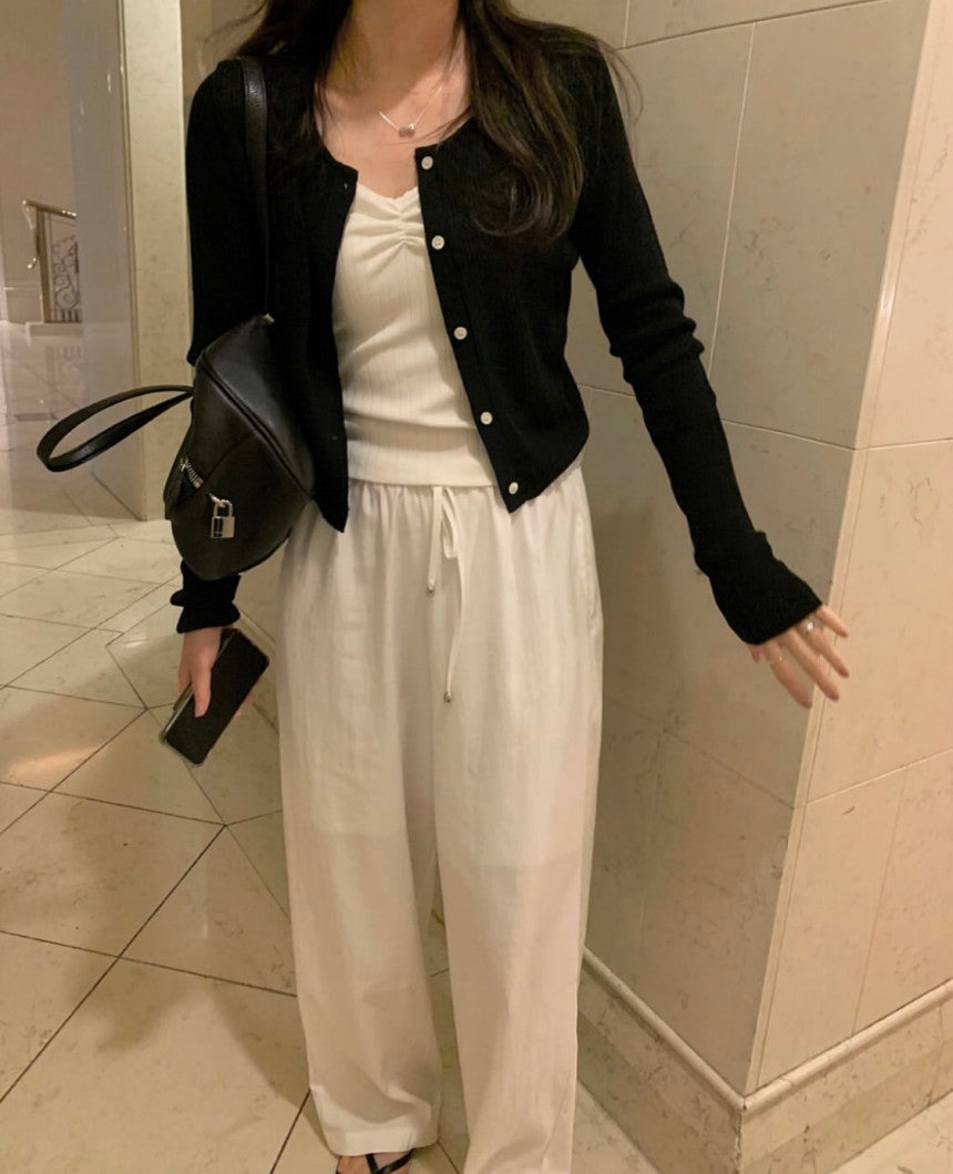 Mamonde linen cardigan-4col