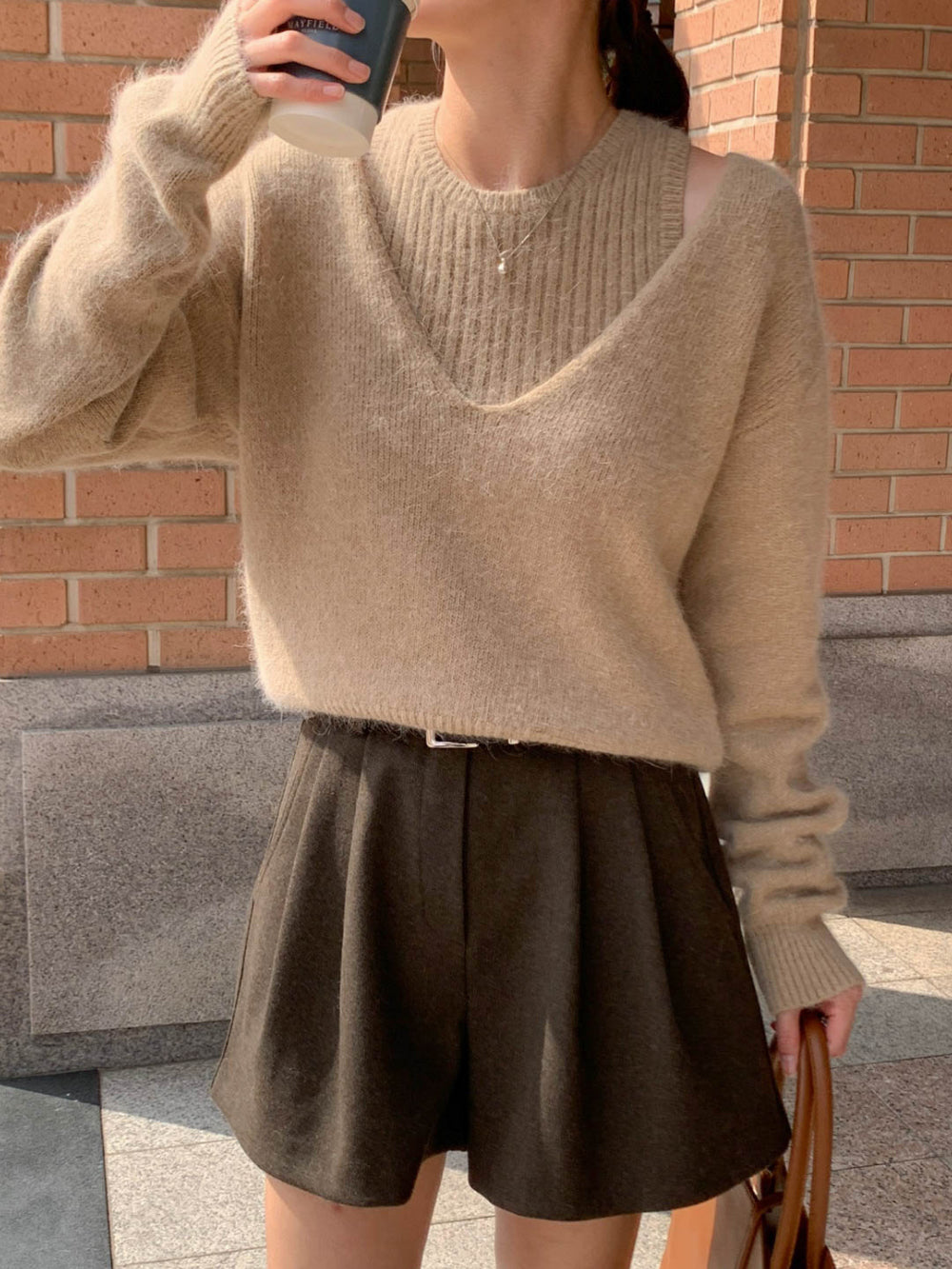 amang layered set knit-4col