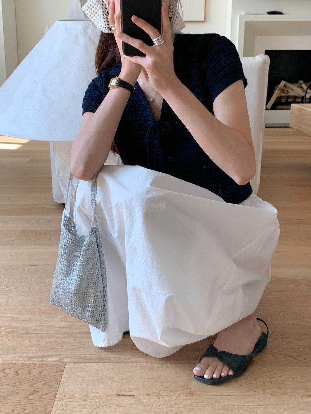 ivory即納 Ami Cardigan-3col