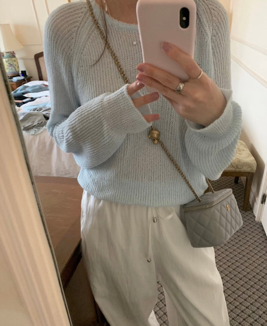 Days linen raglan knit-3col