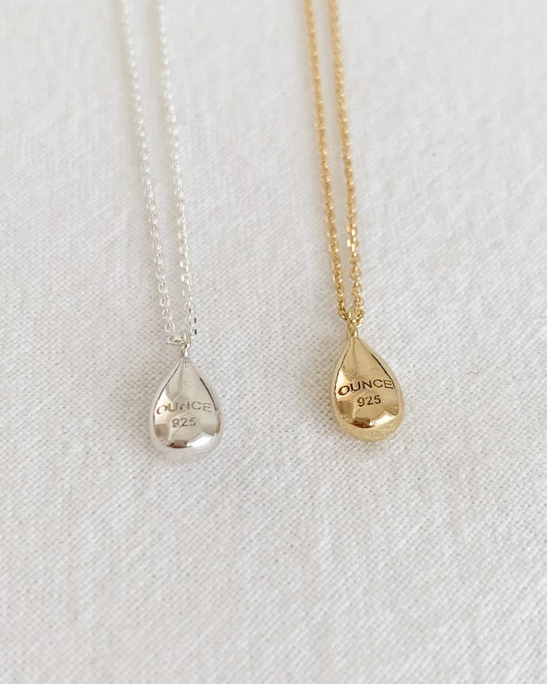 Ounce ria silver necklace-2col