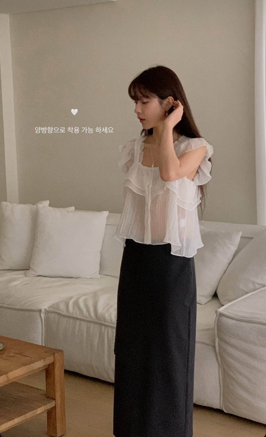 Nature 2way blouse-4col