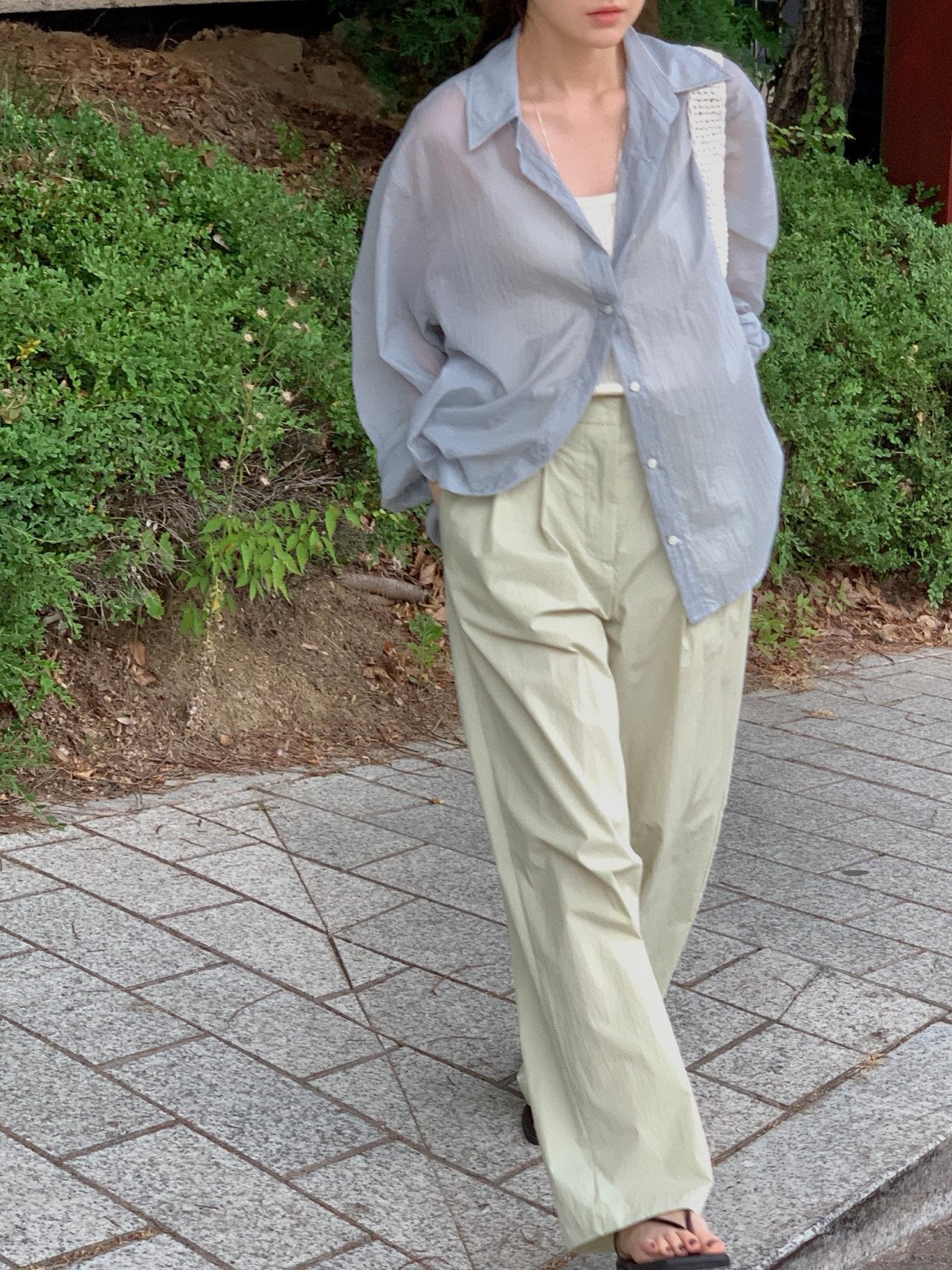 Sheer shirt-5col