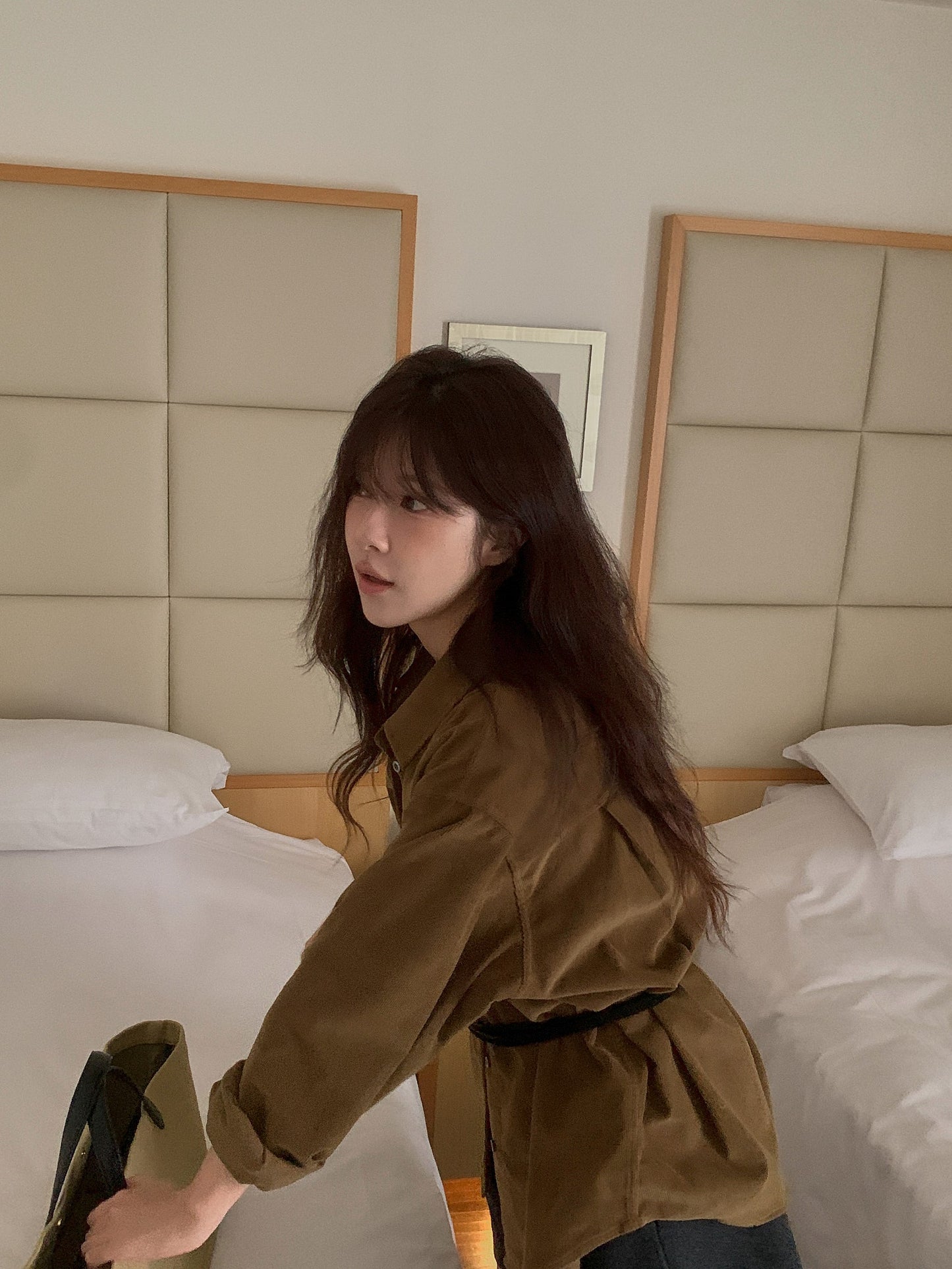 Jockey corduroy shirt-2col