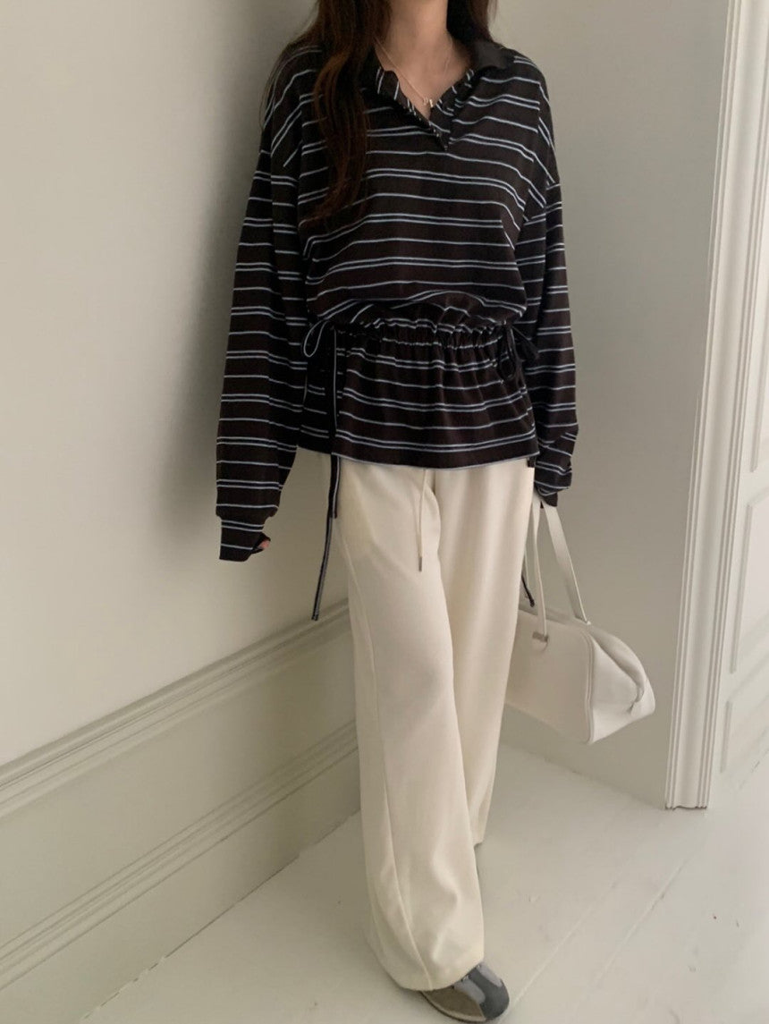Stay banding pants-4col