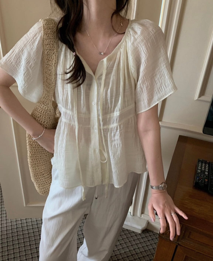 Half juju blouse-2col