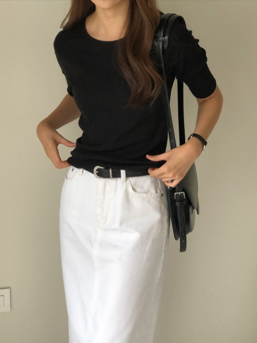 Merry round neck T-3col