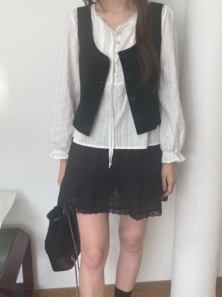 Murphy lace skirt-2col