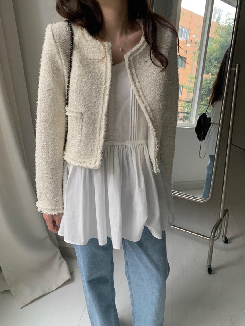 Salmon tweed jacket-3col