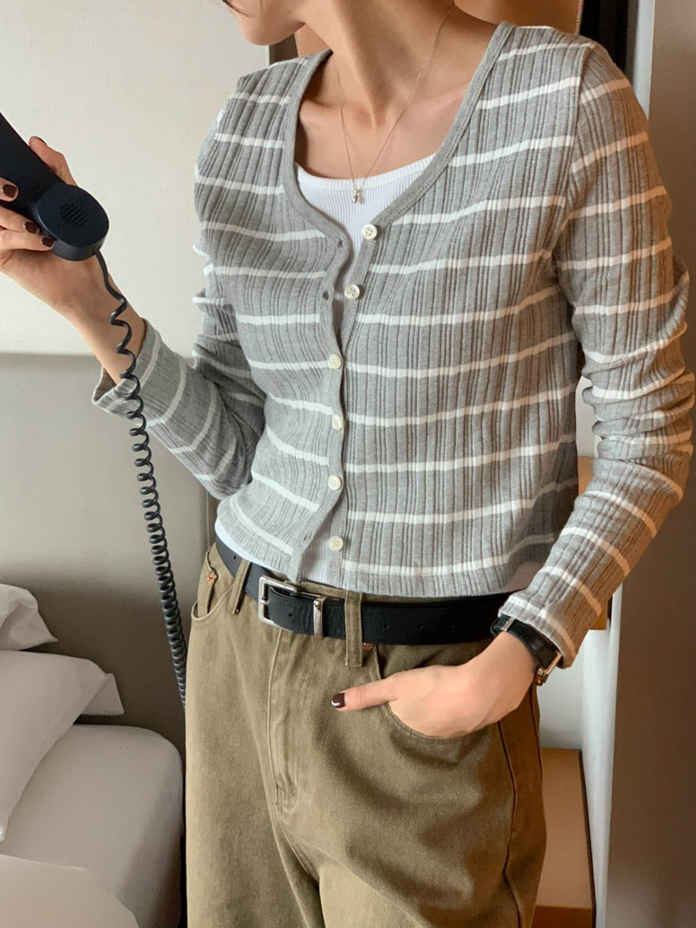 Sale navy即納 mimosa cardigan