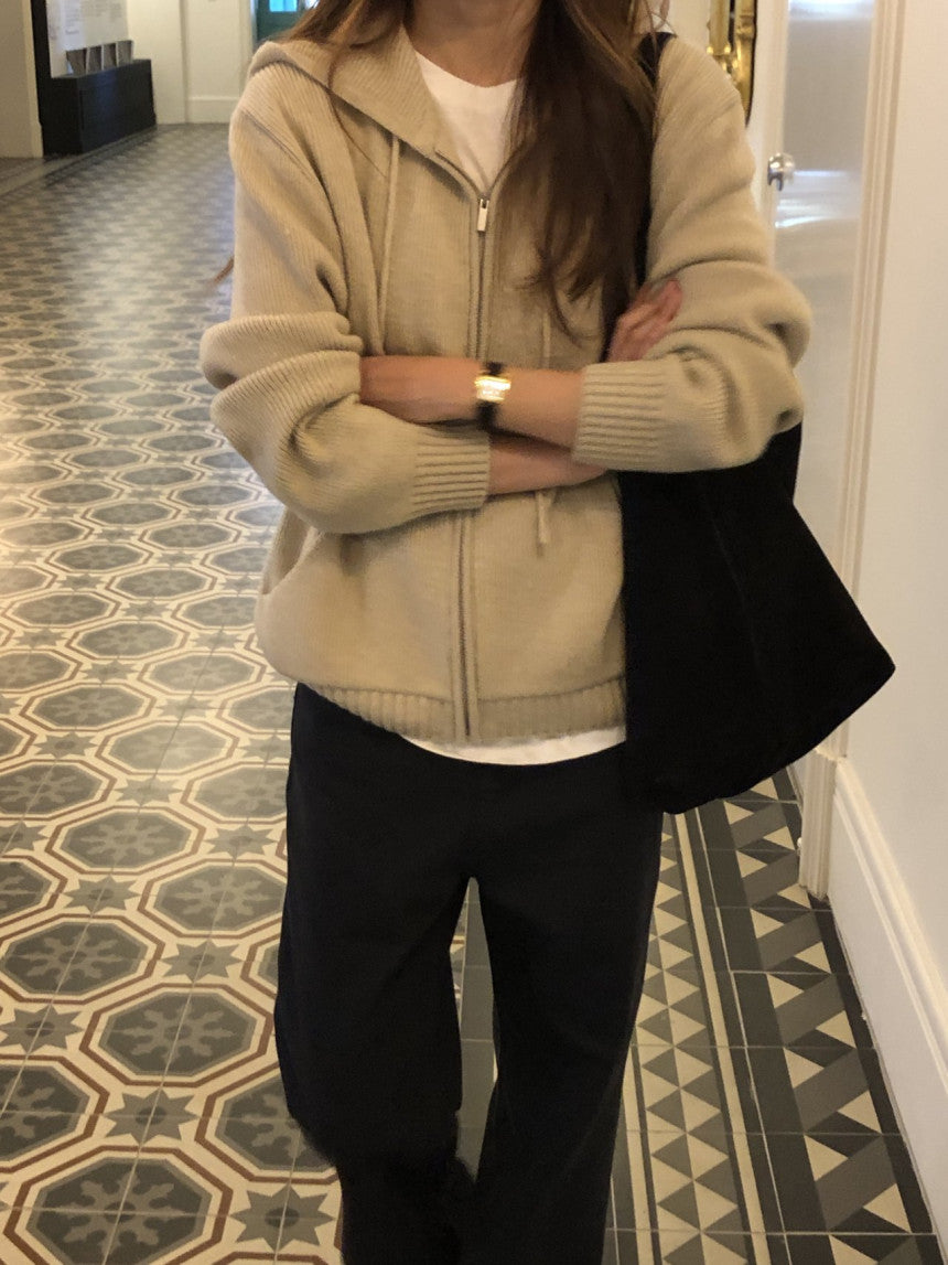 Chappelle hoodie zip up cardigan-3col
