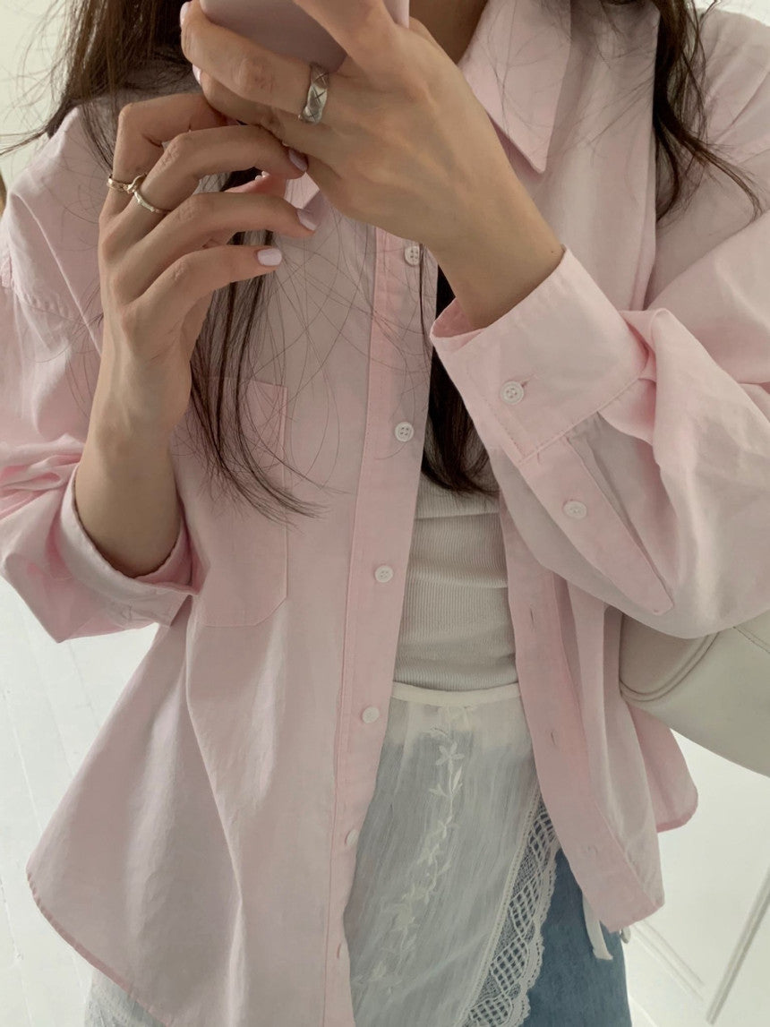 Washing collar shirt-4col