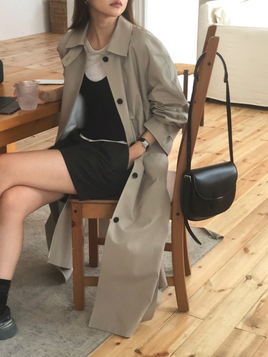 Barnnet long trench coat-2col