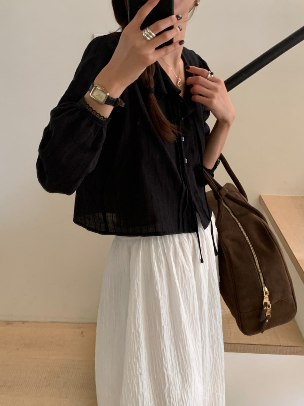 ruffle blouse-2col