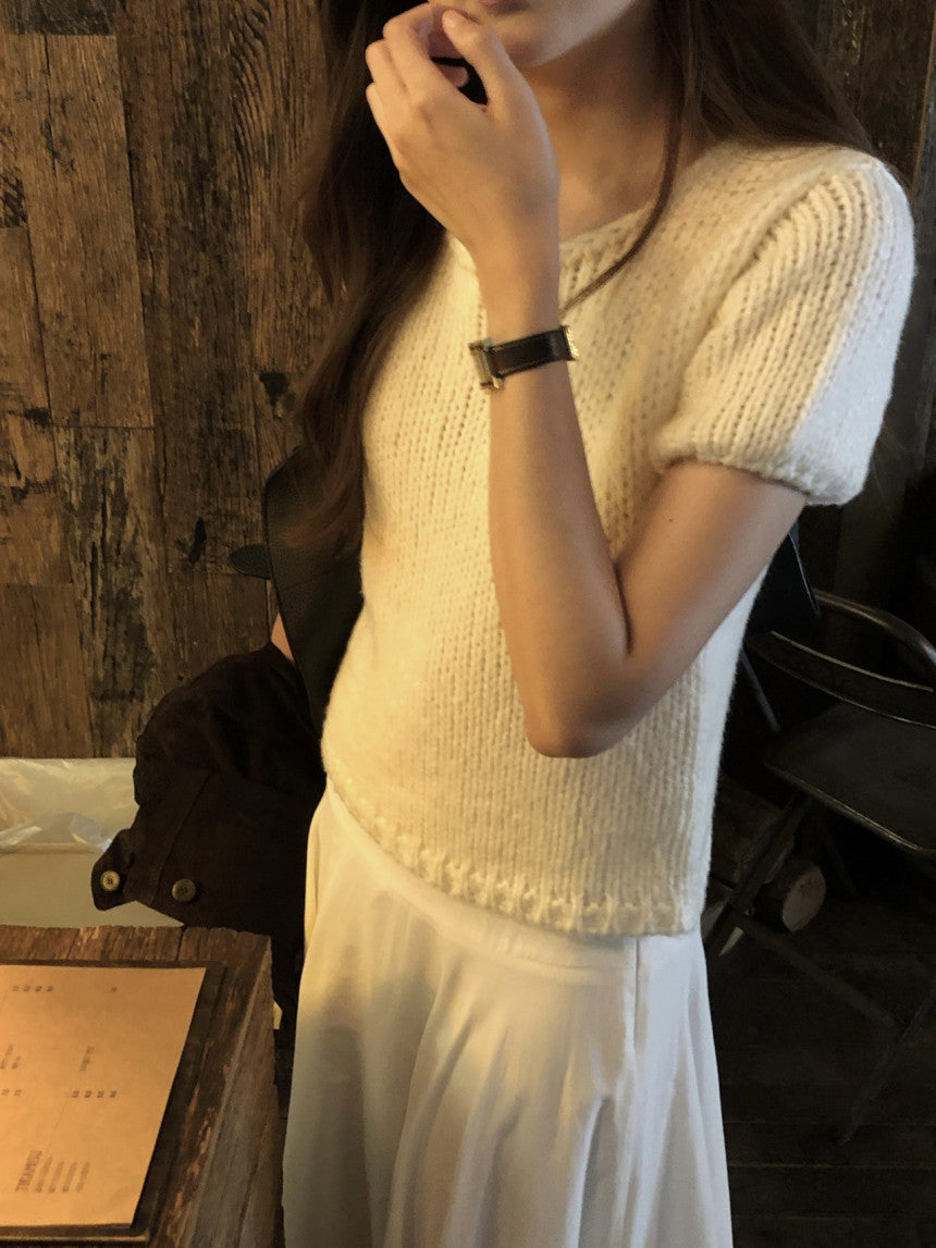 Oslo bulky wool half knit-2col