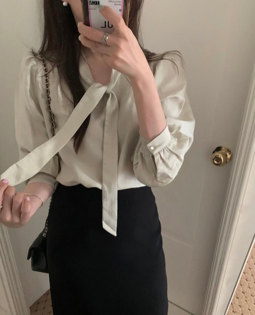 2way longsleeve blouse-4col