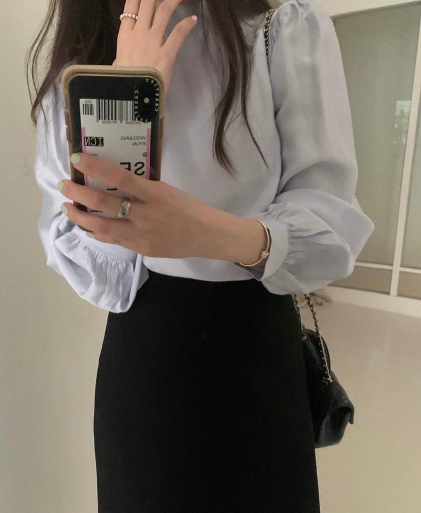 2way longsleeve blouse-4col