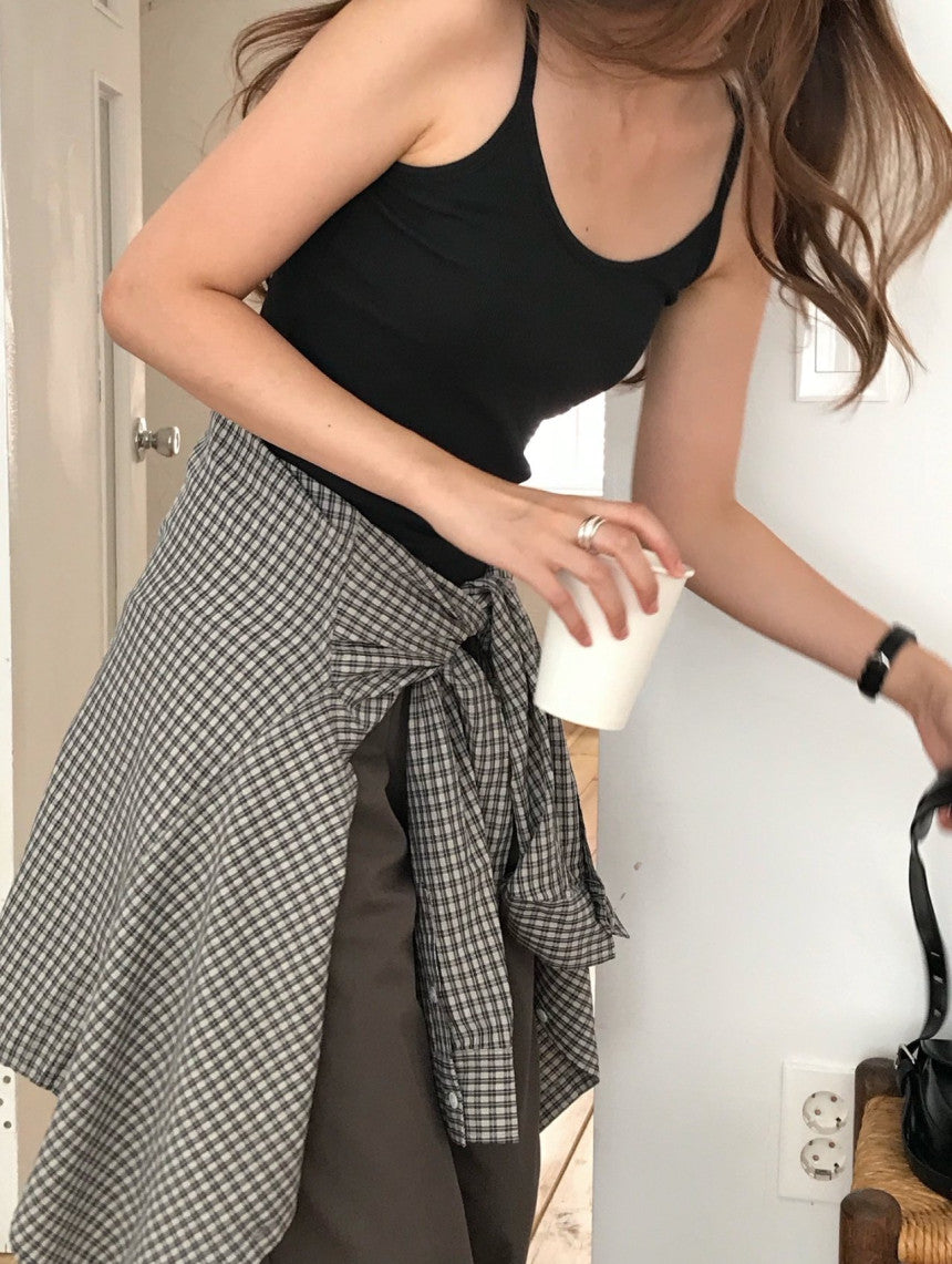 Weenie rib sleeveless-4col
