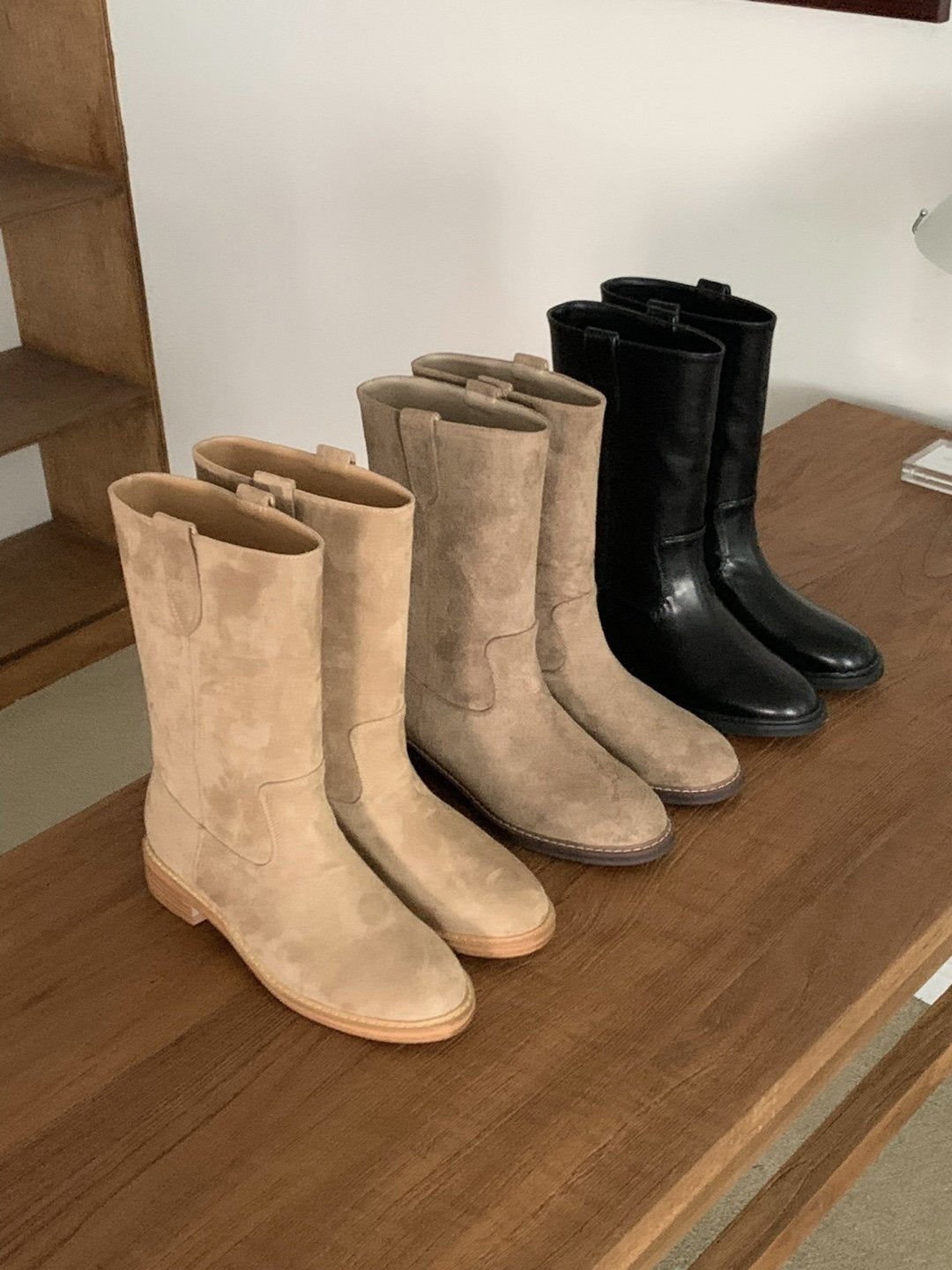Suede bijo middle boots
