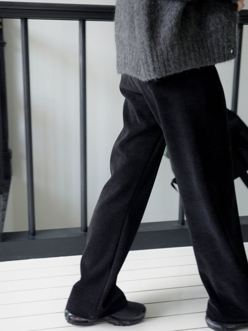 Belua corduroy banding waist pants-3col