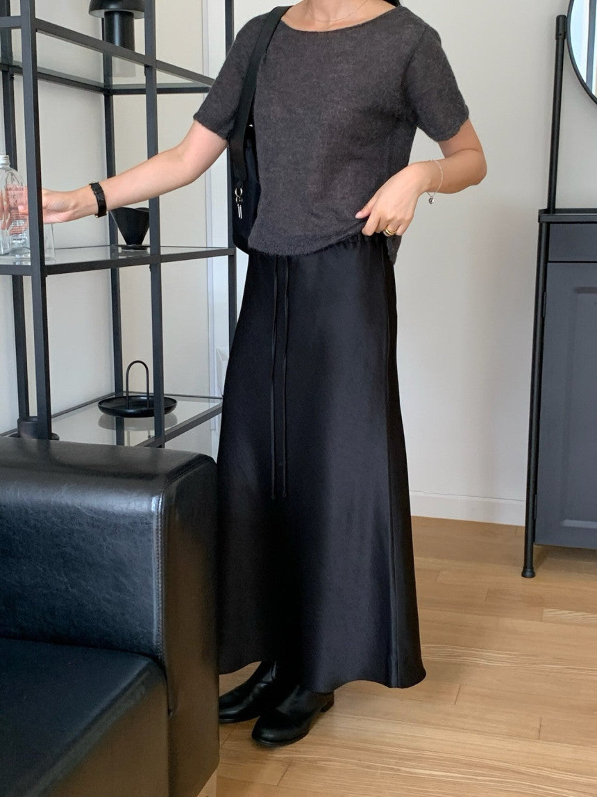 Cello satin skirt-3col/ショート丈あり