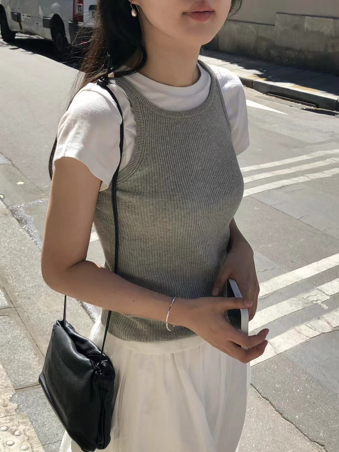 Ounce day knit sleeveless-2col
