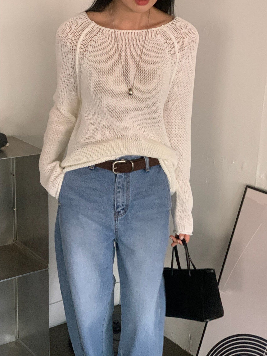 ivory即納 bread linen knit-4col