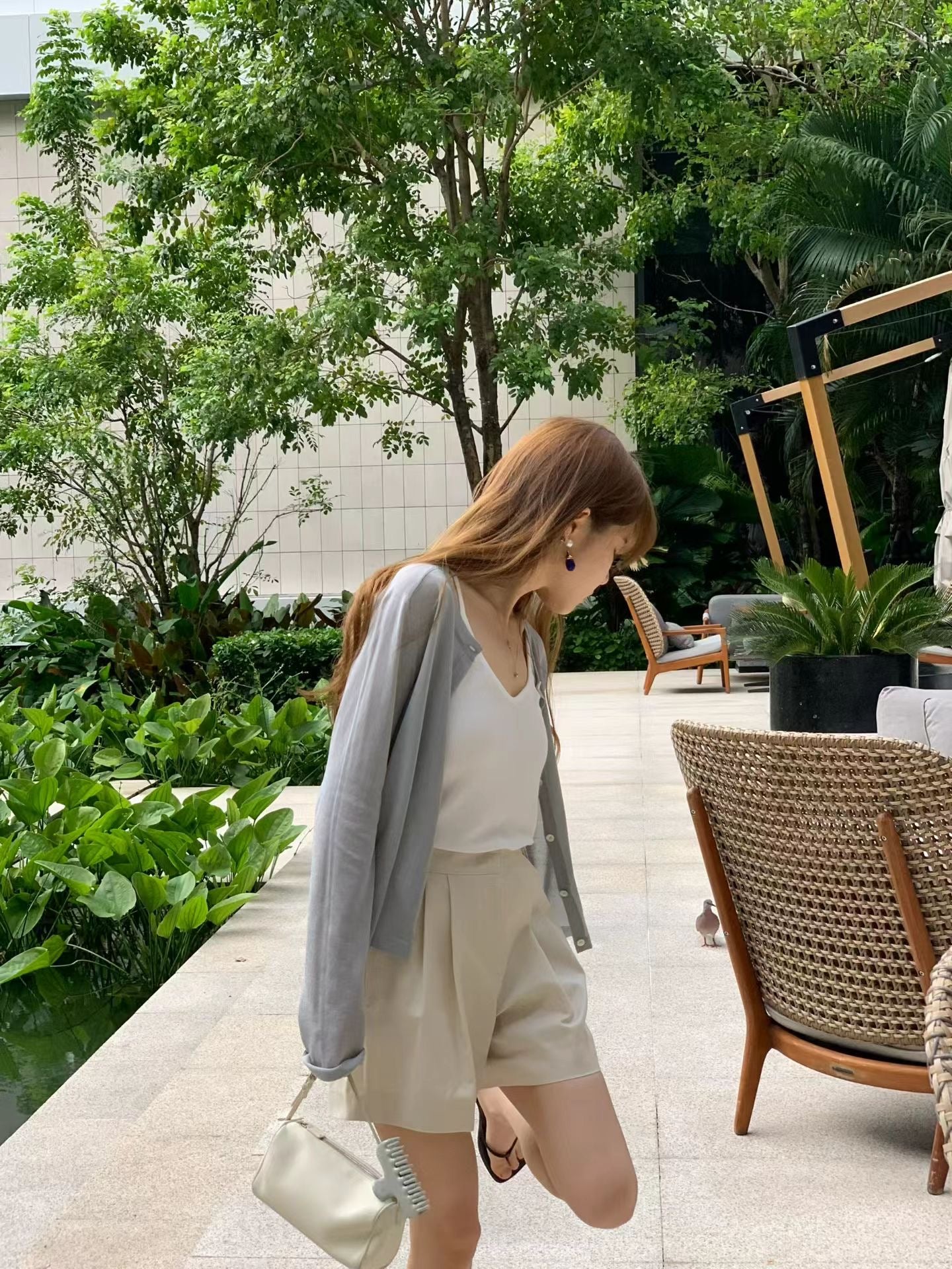 creambeige-s即納 Ounce day two tuck short-3col