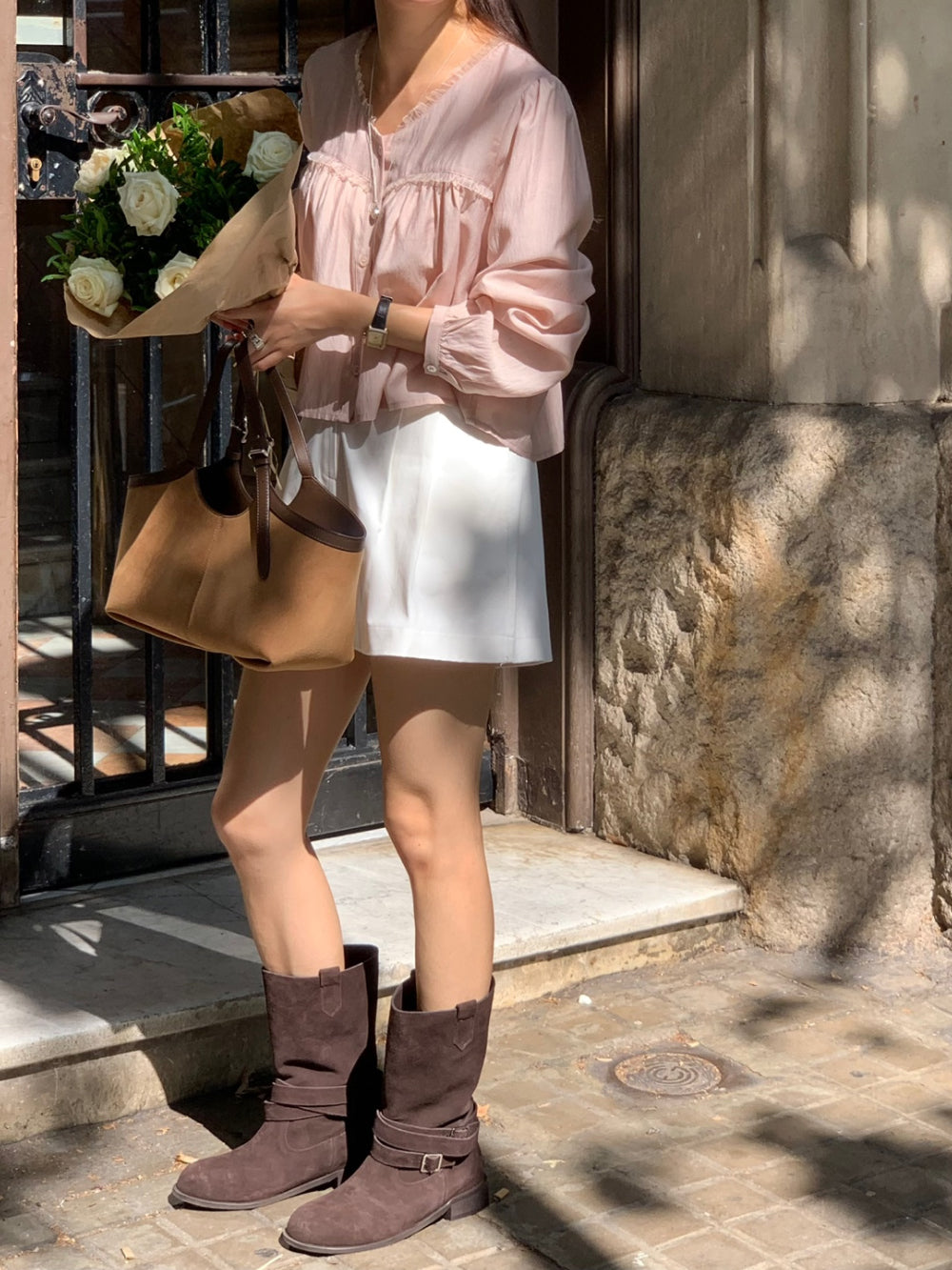 black即納 Date blouse-3col