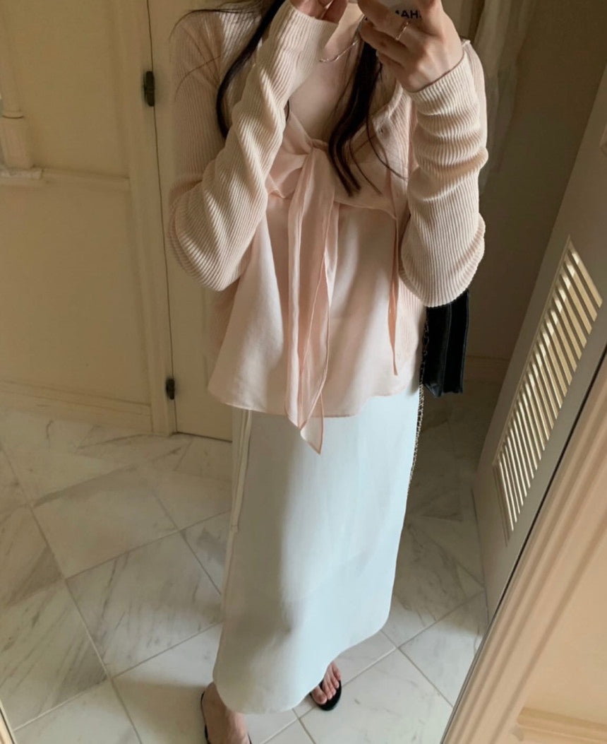 Mamonde linen cardigan-4col