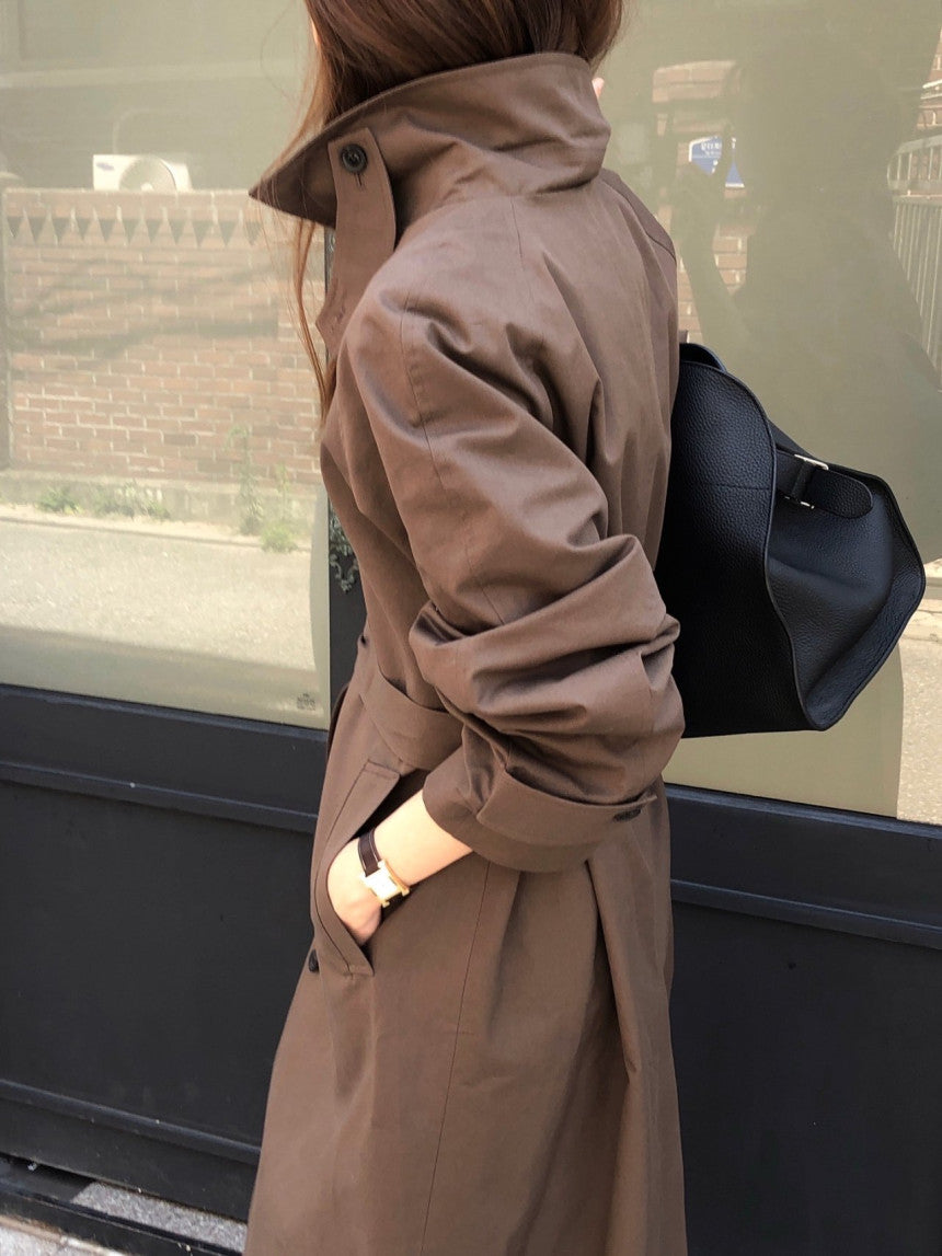 Barnnet long trench coat-2col