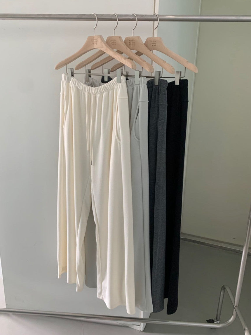 Stay banding pants-4col