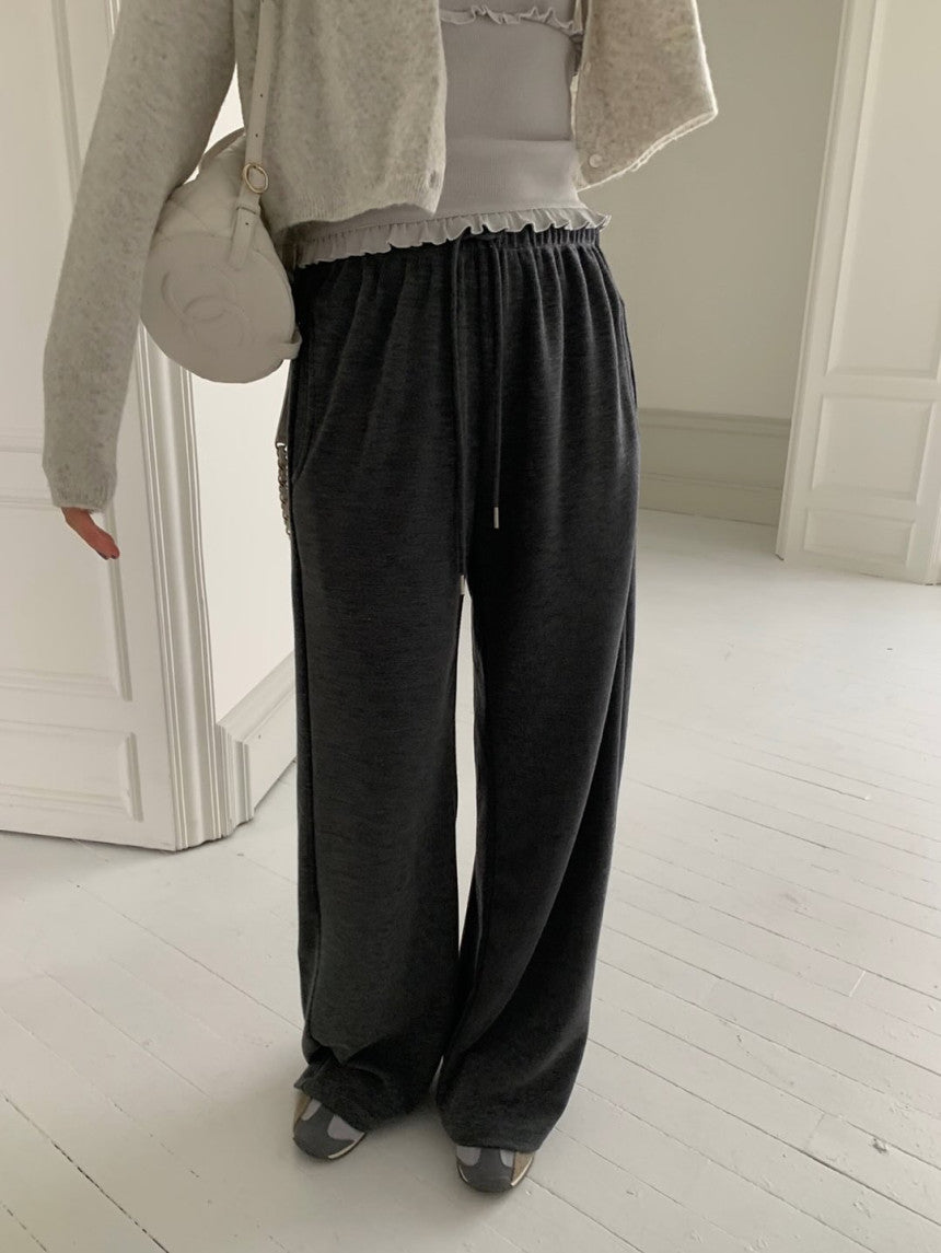 Stay banding pants-4col