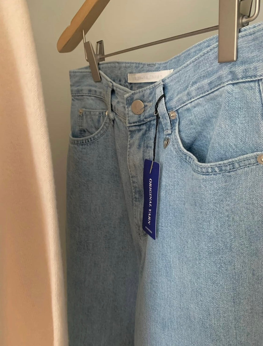 s 即納 Yarn wide denim