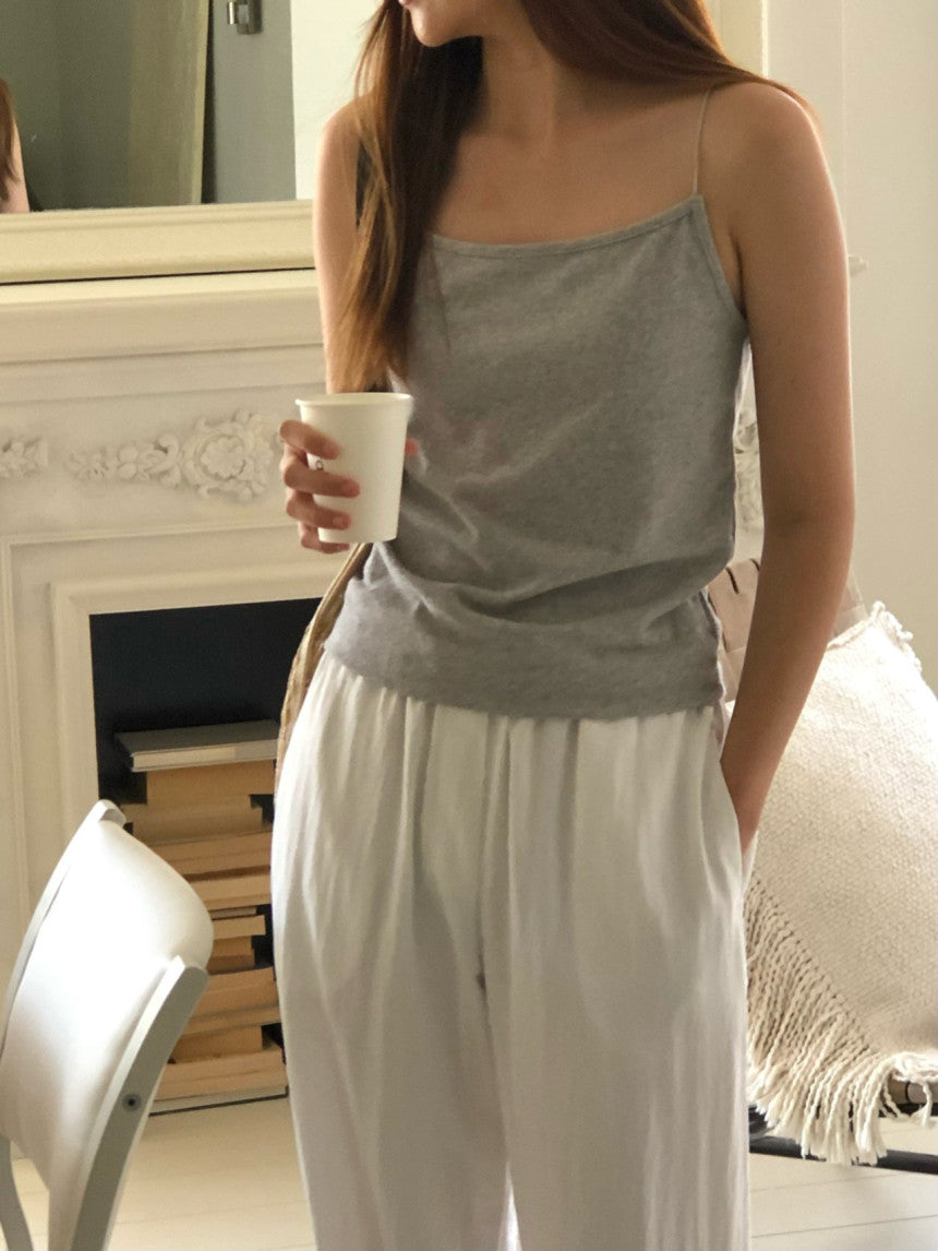 Boucle string sleeveless-4col