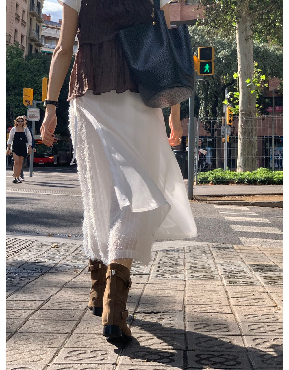 ivory-s即納 Breed layered skirt-2col