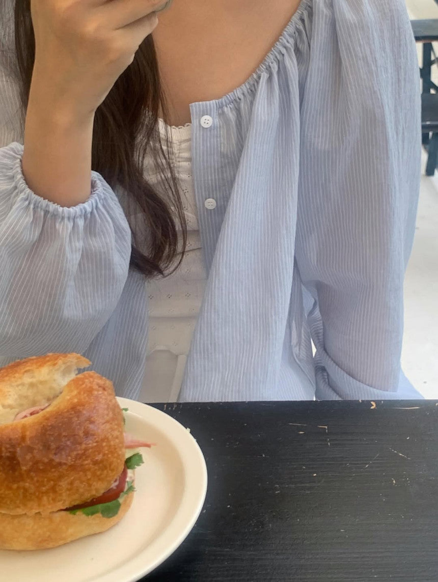liter maple cardigan blouse-2col