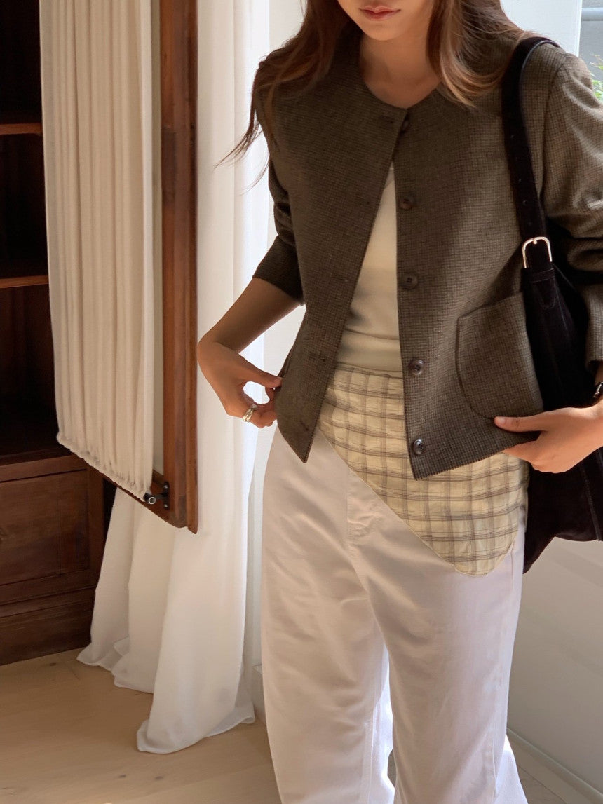 Celine wool no collar jacket